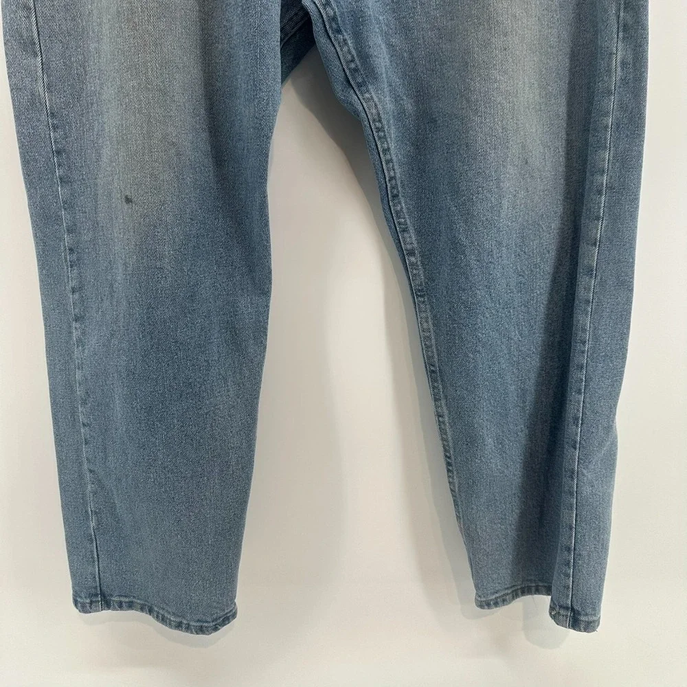Wrangler Jeans Mens 40x28 Light Blue Denim Stretch 5-Pocket Everyday Comfort